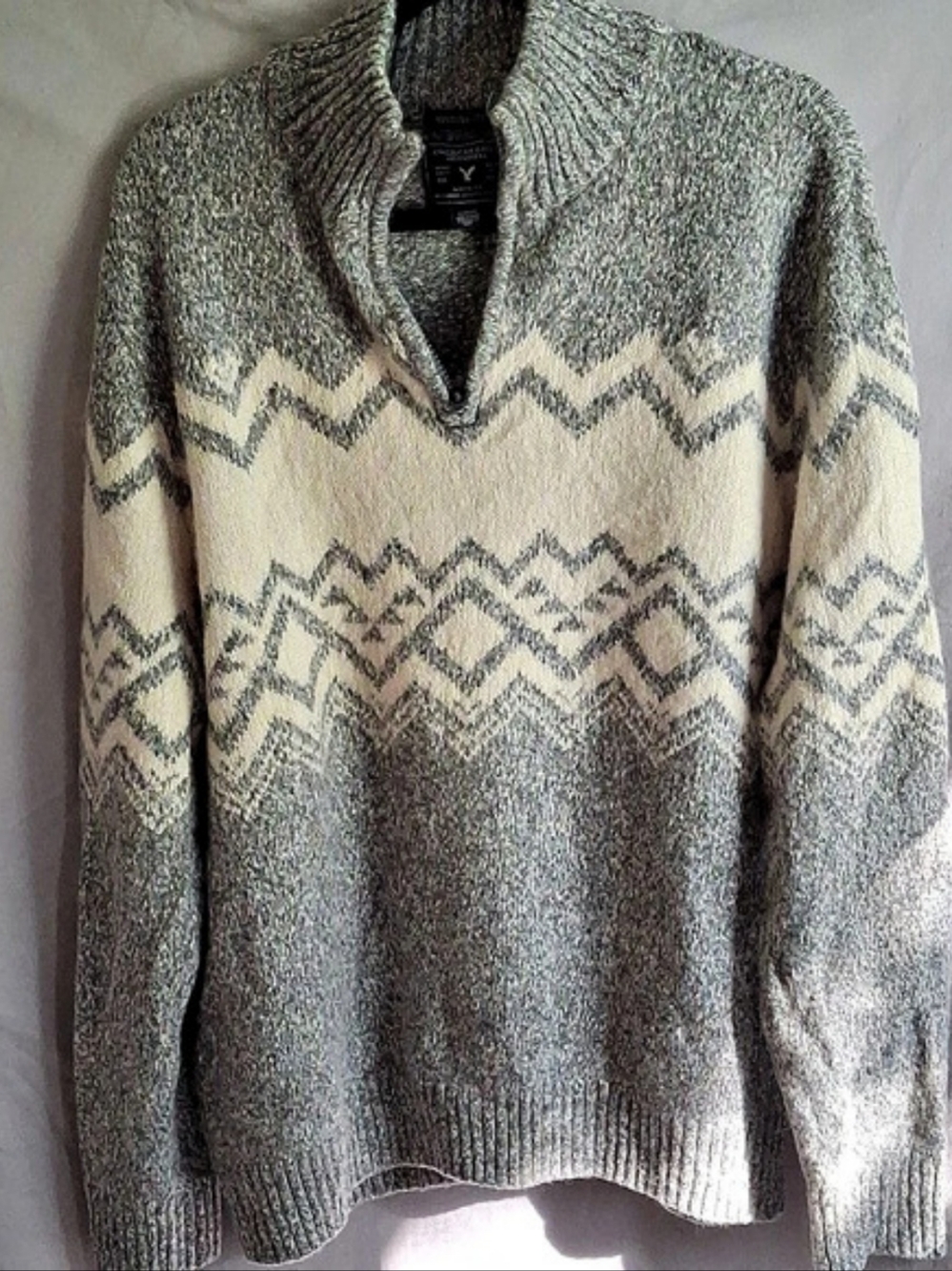 American Eagle Outfitters American Eagle Seriously Soft Fair Isle Mock Neck